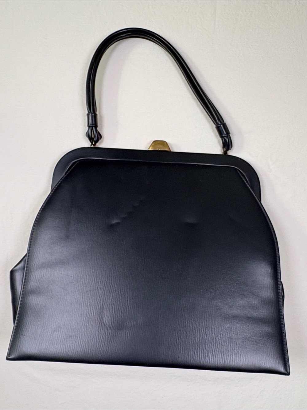 Elegant Black Structured Top-Handle Satchel